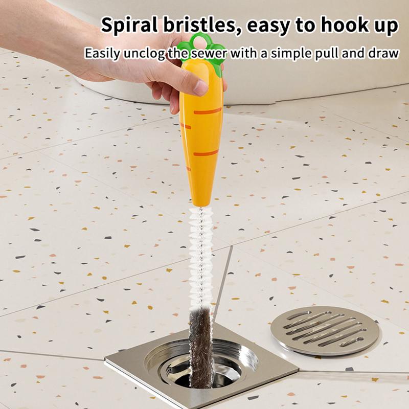 Kitchen Sink Cleaning Tools Wall-Mounted Garbage Clip Tweezers Pipe Hair Cleaning Tool Cute Radish Bathroom Sink Hair Clips