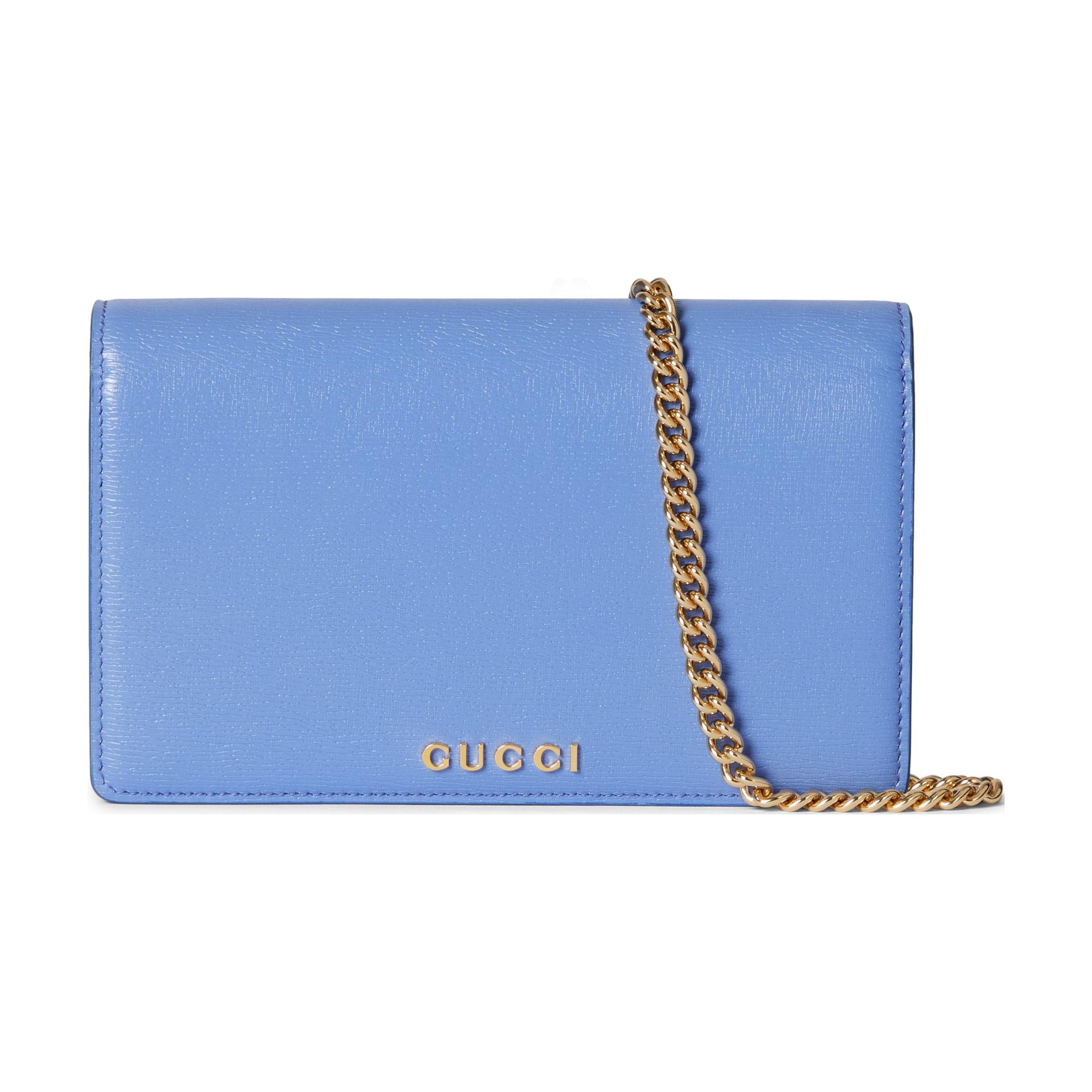 

Gucci Letter Logo Snap Closure Chain Leather Shoulder Crossbody Wallet Women wallet Light-Purple 772643-0OP0N-5242 Basic Set (Bag+Dust Bag)