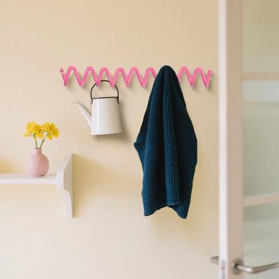 Creative Wave Shape Wave Coat Racks Interior Furniture Metal Wall Organizer Coat Hanger Home