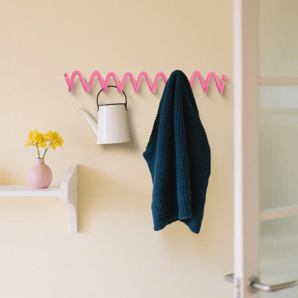 Vlnové Tvarované Věšáky na Oblečení Kovový Věšák Kreativní Polička na Oblečení Domov