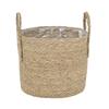 Juran Nordic Rattan Woven Flower Basket: Large Decorative Floor Pot for Fiddle-leaf Fig and Green Plants.