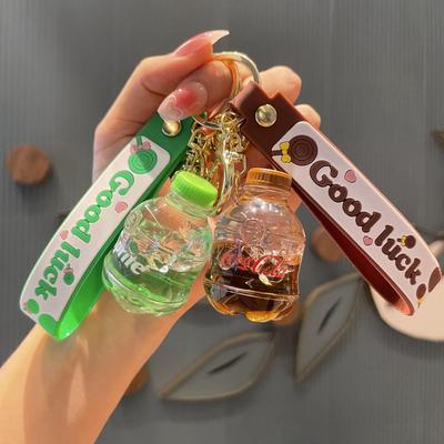 Brelok w kształcie butelki Coca-Coli z olejem: Wykwintna zawieszka na plecaki, do samochodu, dla studentów lub par