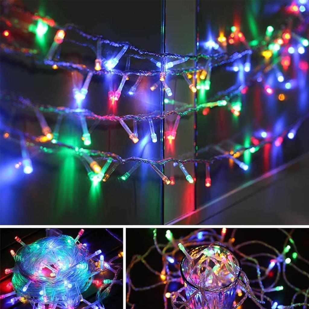 AKISOT Christmas LED Illumination Lights for Outdoor 33m 50m 100m 100m LED String 8 Lighting Memory Interior Christmas Decorative Wired LED Garland