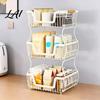 Office Desk Storage Shelf 2/3 Layer Countertop Organizer Rack Heavy Duty Fruit Basket Stand Sturdy Desktop Space Saving Carbon Steel Rack