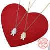 Schönes Mädchen Volle Kristallkette Damen 925 Sterling Silber Exquisit Party Hochzeit Tragen Geburtstag Bff Halskette Schmuck Dekoration
