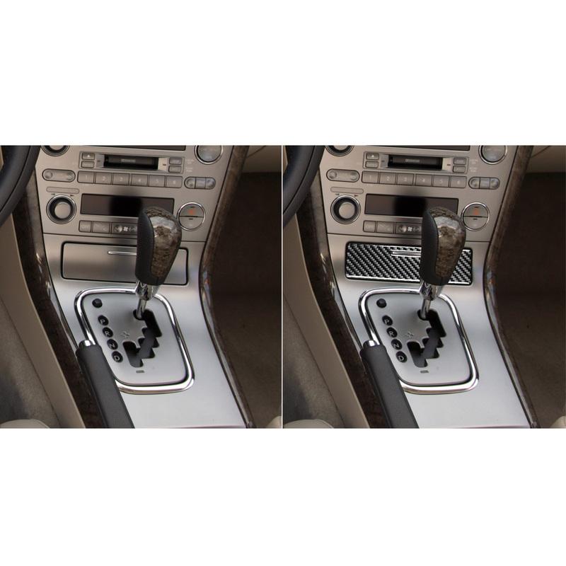 For Subaru Legacy Outback 2005-2009 Carbon Fiber Sticker Gear Shift Panel Storage Box Decorative Cover Car Interior Decoration