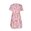 Women Chic Floral Print Loose Dress V Neck Short Sleeve Spring Autumn Fashion S-XL