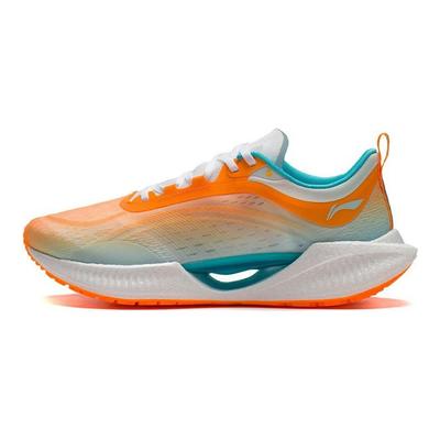 Li Ning Ultra Light 19 Riflettenti Leggere Antiscivolo Resistenti all'Usura Ammortizzanti Basse Scarpe da Corsa Sneaker da Uomo Arancione Blu ARBS001-13