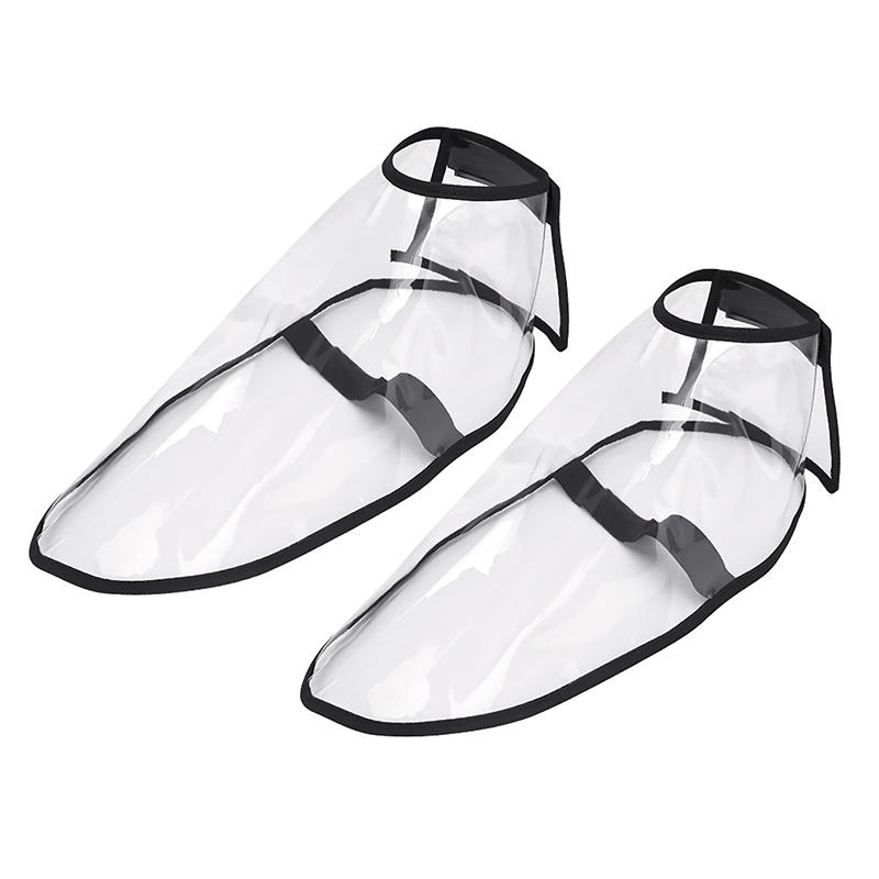 1Pairs Hairdresser's Shatter-proof Hair Shoes Cover Barbershop Hair Cutting Special Anti-hair Slag Transparent Overshoes