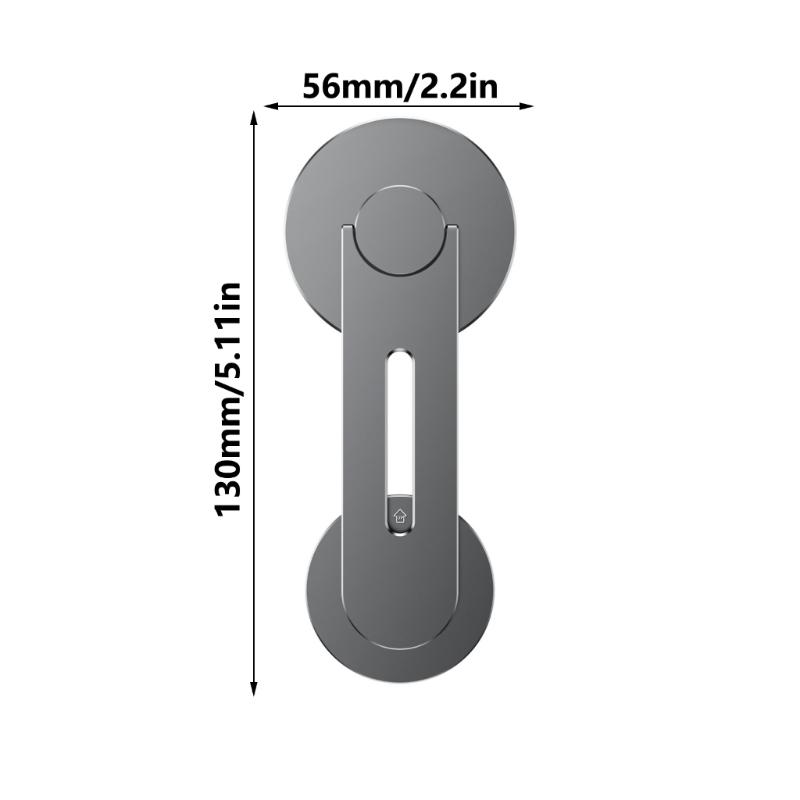 Adjustable Laptop Aluminum Alloy Magnetic Phone Holder Rack 360 Degree Rotating for Car Use Supports Various Smartphones