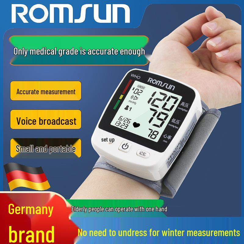 Zhuochen High-Precision Wrist Blood Pressure Monitor - Household & Medical Grade