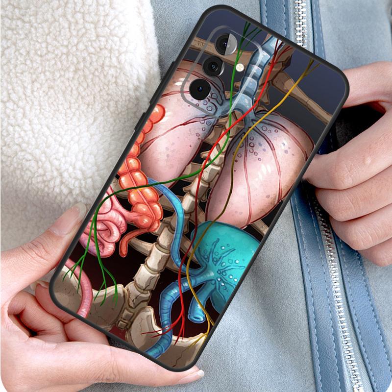 Medical Human Anatomy Phone Case For Samsung Galaxy A15 A25 A35 A55 A54 A34 A14 A13 A33 A53 A12 A32 A52 A71 A51