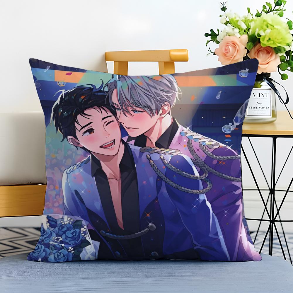 Yuri on Ice Cushion Cover Washable Linen comfort Soft  for Sofa Bed Cozy Home Room Decor