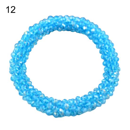 Bracciale elastico con strass lucido, braccialetto, corda per capelli, fascia per capelli, Nepal, gioielli da donna