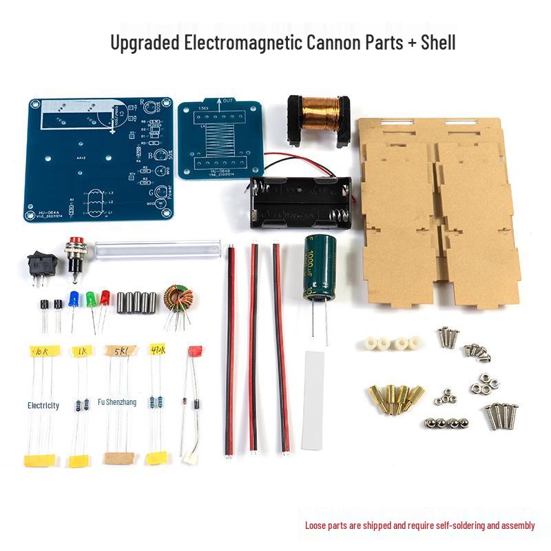 DIY Electromagnetic Cannon Kit: Long-Range High-Voltage Coil Circuit for Science Experiments