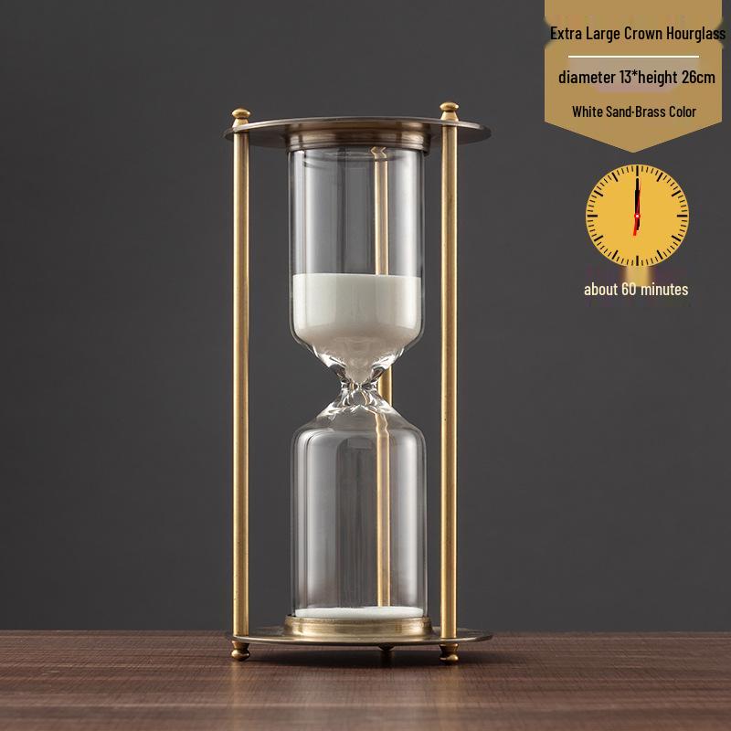 Luxury Metal Hourglass Ornament for Office or Home Decor - Modern Handcrafted Display Piece