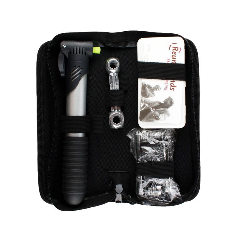 Portable Multifunctional Bike Repair Tool Set with Tire Patch and Inflator