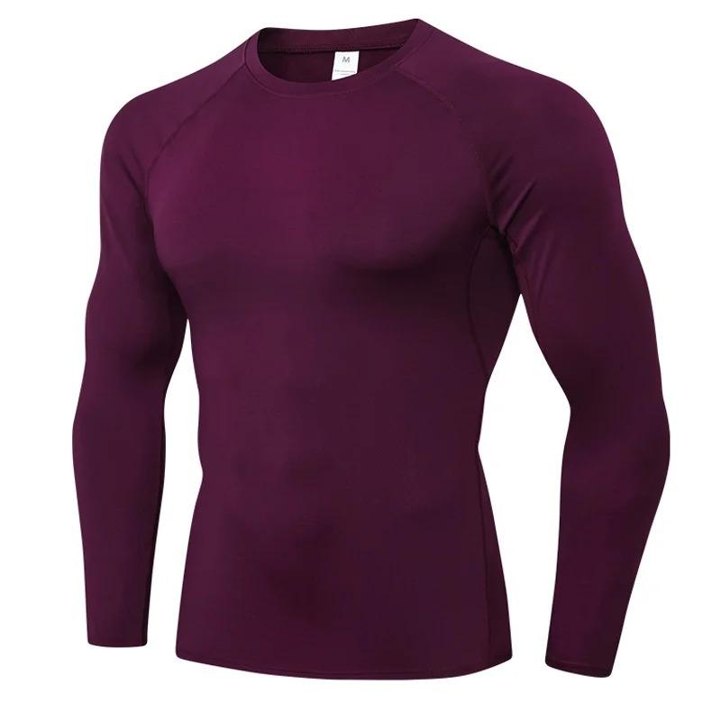 Workout-T-Shirt für Herren, langärmelig, Kompressionsshirts, cooles, schnelltrocknendes Sportunterhemd, Baselayer, Athletic Gym-T-Shirt