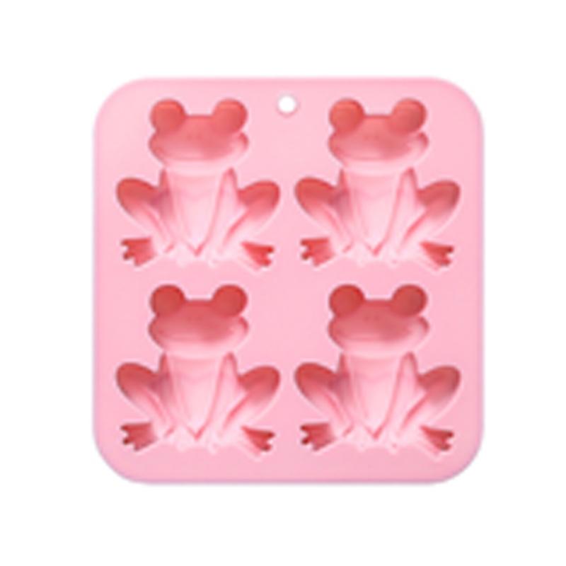 4 Cavities Animal Silicone Molds for Epoxy Resin Candle Soap Animal Shape Candle Silicone Molds for Home Decoration розовый