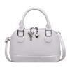 Glossy PU Handbag Women Fashion Mini Shoulder Bag Classic Oval Shape Crossbody Tote Bag