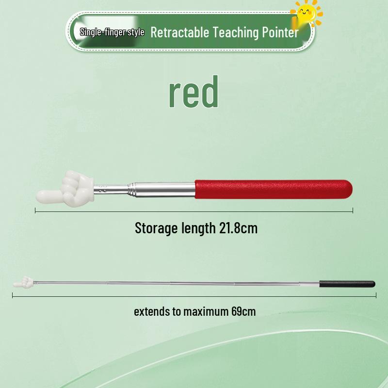 Telescopic Children's Pointer Pen: Stainless Steel Retractable Teaching Stick with Macaron Colors