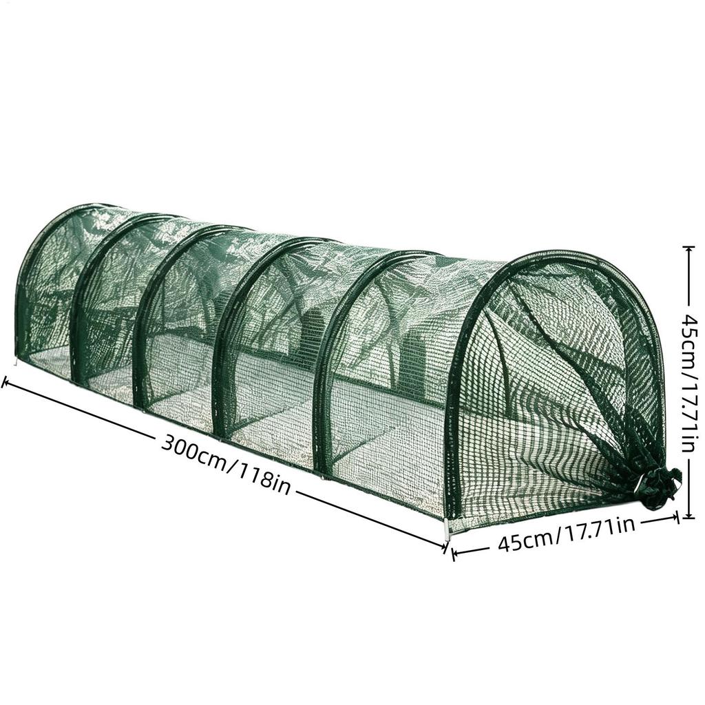 Chicken Tunnel Foldable Long Quick Installation Flexible Yard Outside Chicken Tunnels for Ducks Geese Rabbits Small Pets Chicks