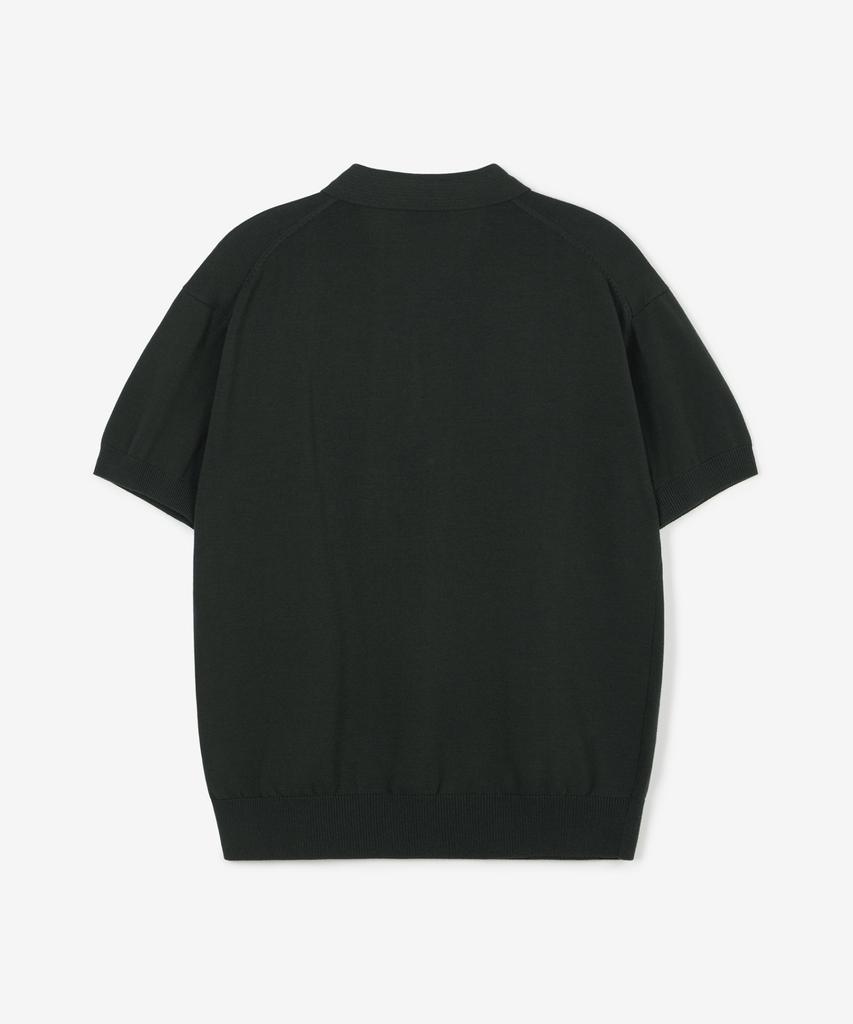 Tienjiti Hard Twist Washable Polo Knit (Grey) Tnsw6E201G2