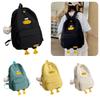 Cute Duck Design Nylon Girls Backpack Waterproof And Spacious High-quality School Bag