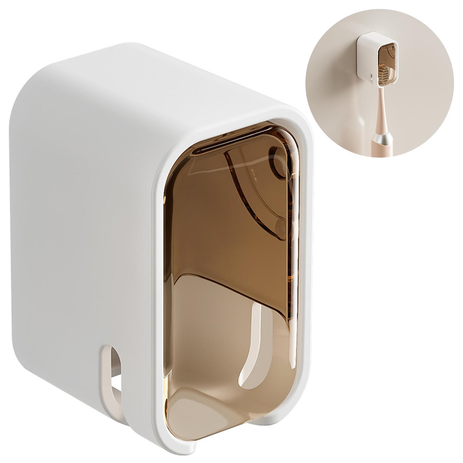 

Настенный стеллаж для хранения Пылезащитный Водонепроницаемый Стеллаж для хранения зубных щеток Настенный стеллаж без сверления Домашние принадлежности для хранения коричневый