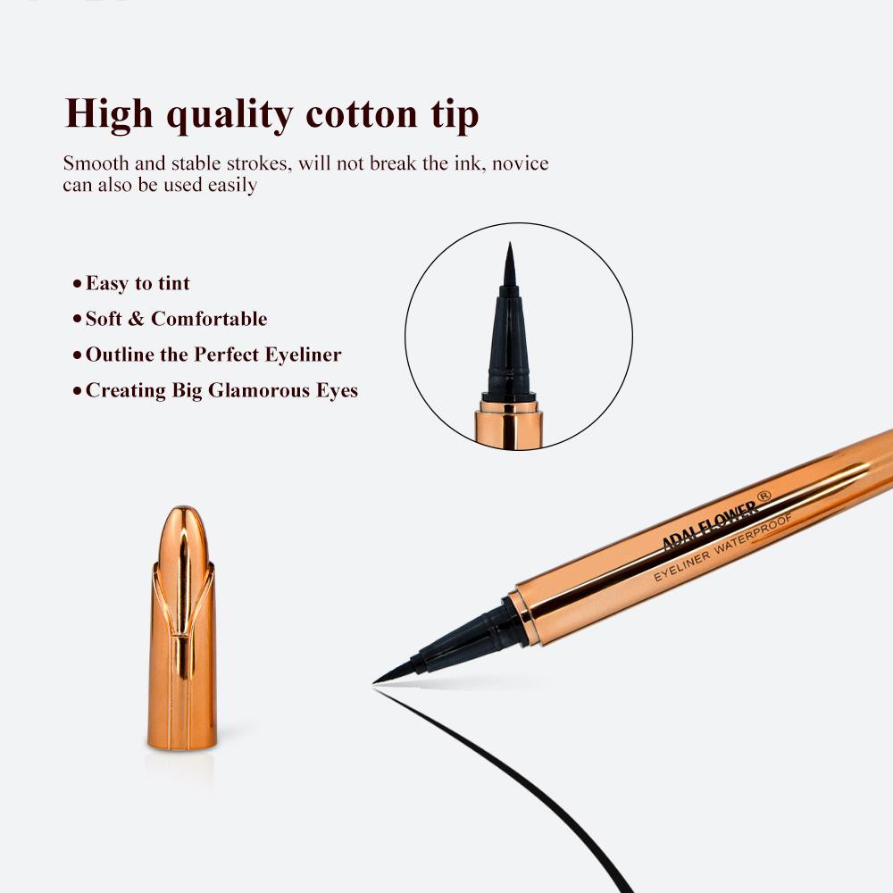 Waterproof Liquid Eyeliner Smudge-Proof & Transfer-Resistant Long-Lasting Appearance Gold Eyeliner Black