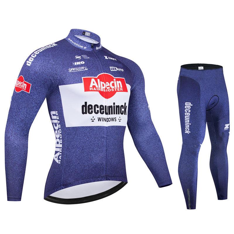2026 Alpecin Team Atmungsaktives Langarm Herren Radtrikot Set MTB Fahrradbekleidung Herbst Fahrradkleidung Maillot Ropa Ciclismo