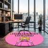 Princess Peach Printed Round Rug Carpet Chair Rug Area Rug Entryway Doormats,for Office Chair Living Room Bedroom Kitchen Room.