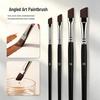 Dual-Tip Watercolor & Oil Painting Brush: Soft, Moderately Absorbent for Art Exams & Sketching