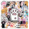 50 Cute Cat Paw Stickers - Waterproof Cartoon Animal Stickers for Kids, Journals, Notebooks, and Decorations