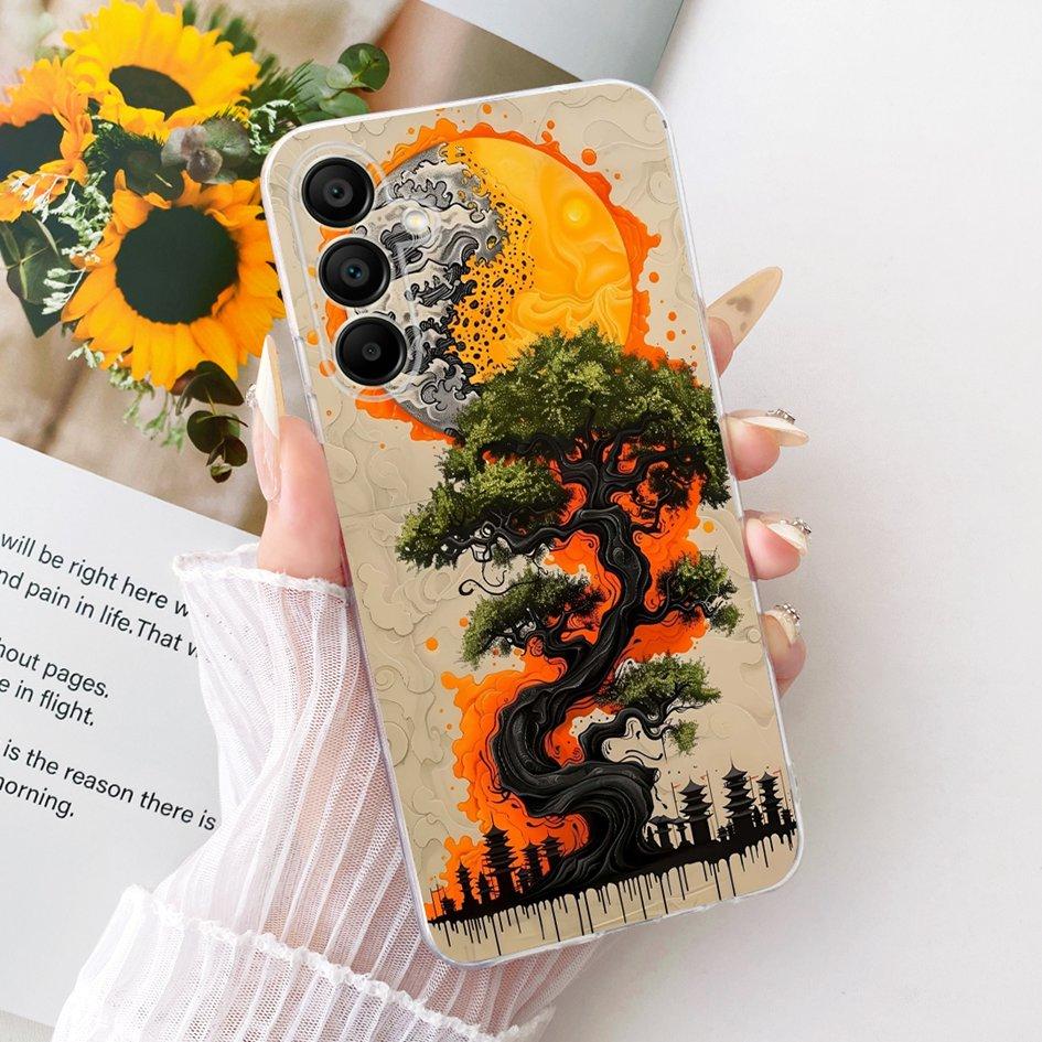 Silicone Case For Samsung Galaxy A16 Cover SM-A165F New Colorful Flower Soft Phone Case For Samsung A16 A26 A36 A56 5G Protector