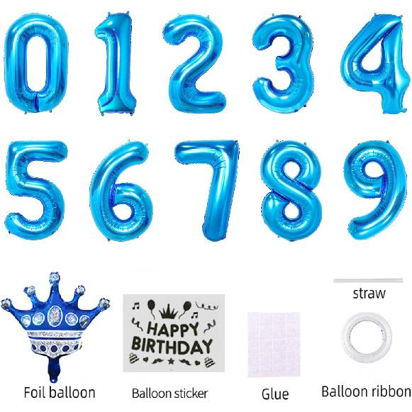 40 Inch Blue Foil Balloon Number 23,Crown 23th Birthday Party Decorative Balloons,Number Large Numbers Balloon 23,Girls Boys 23th Birthday Decoration