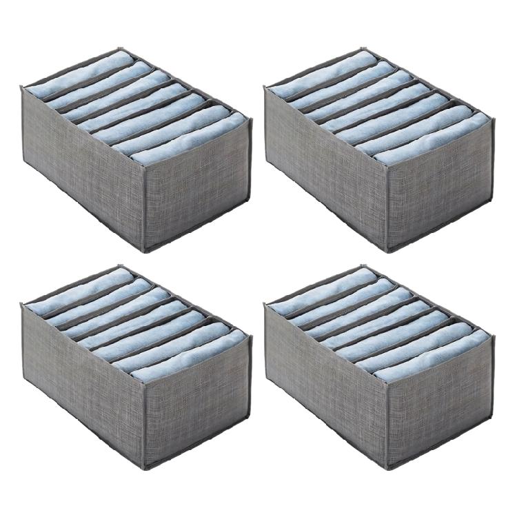 

Four Pack Of Flexible Fabric Storage Containers Keep Your Dresser Neat And Clean L