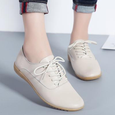 Scarpe Piatte da Donna Estive Traspiranti con Intagli Scarpe Casual in Pelle di Alta Qualità Scarpe Oxford con Laccio per Donna Zapatos Mujer