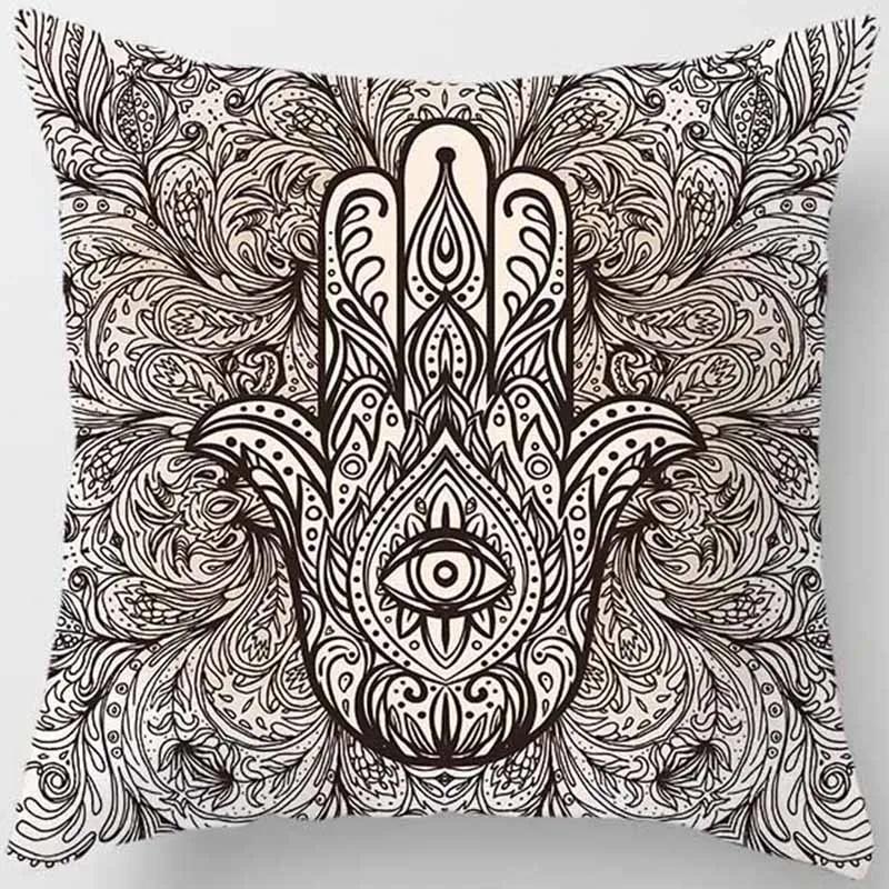 Mandala Mysterious Retro Religious Yoga Taie d'oreiller, Symdazers, Home Decorative Cojines, Sofá Poduszka