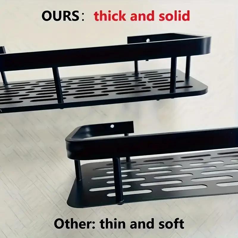 Nástěnný sprchový regál, Velká kapacita, Plovoucí police do koupelny a kuchyně, Úspora místa, Používá se k ukládání toaletních potřeb, Kosmetiky