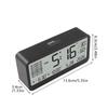 Bedside Alarm Clock with Temperature and Moisture Reading, Large Screen Room Clock with Two Alarms, Repeat Alarm, Night Light for Dorm Use