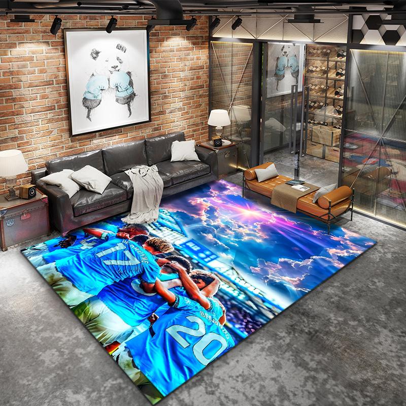 Manchester City Fc Pulse Carpet Rug For Living Room Bedroom Home Sofa Decoration Kids Play Nonslip Floor Mat