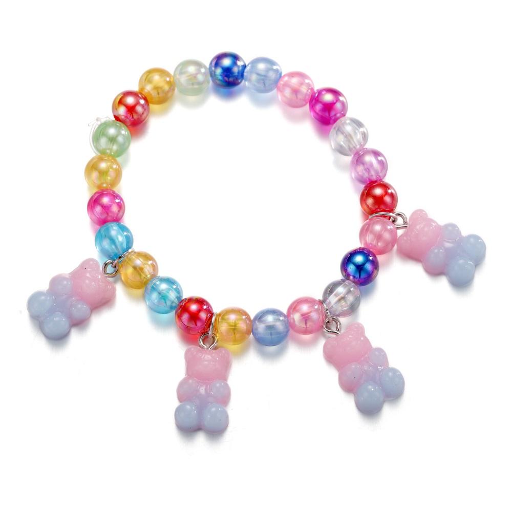10Pcs/Lot Candy Bear Pendant Charms Colorful Resin Bears for Necklace Bracelet Earrings Jewelry Making Findings Accessories