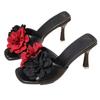 Fashion 2025 New Shoes Female Open Toe Women's Slippers Fashion Color Matching Floral Outdoor Dress Best Seller Plus Size High Heels