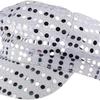 Retro Glitzer Bling Kostümhut Pailletten Verkleidungshut Barett Schiebermütze Achteckige Mütze Geburtstagsparty