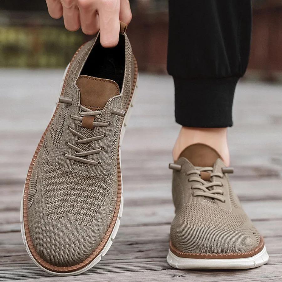 Men Casual Sports Shoes Anti Slip Wear-Resistant Breathable Cushioning Color Blocking Design Versatile Casual Sports Shoes