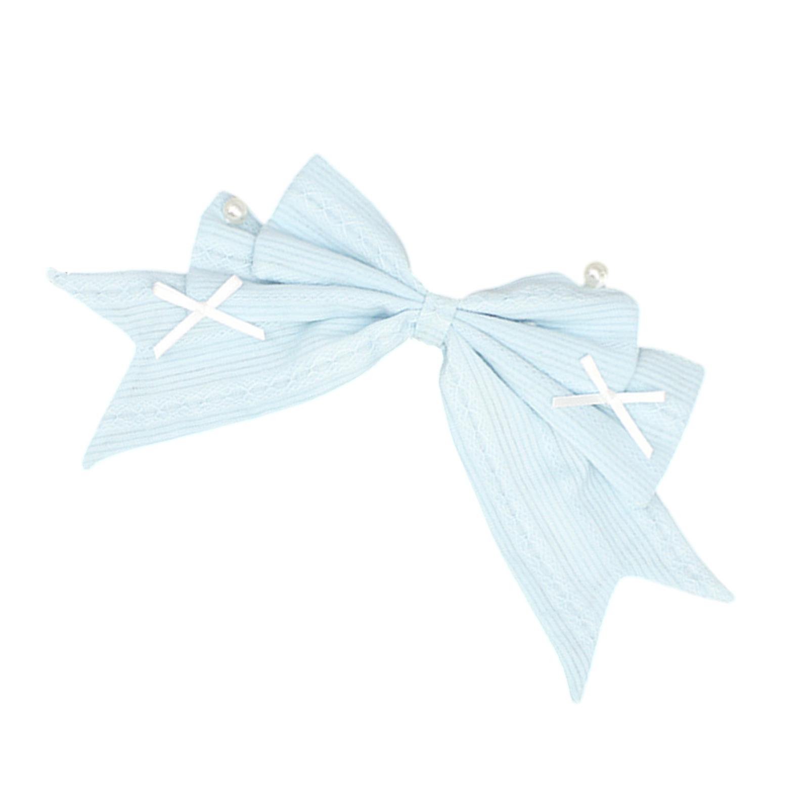 

Sweet Bowknot Hair Clip for Women Double Layer Hair Bows 2000s Side Clip Barrettes Girl All Matching Hair Ornament светло-синий