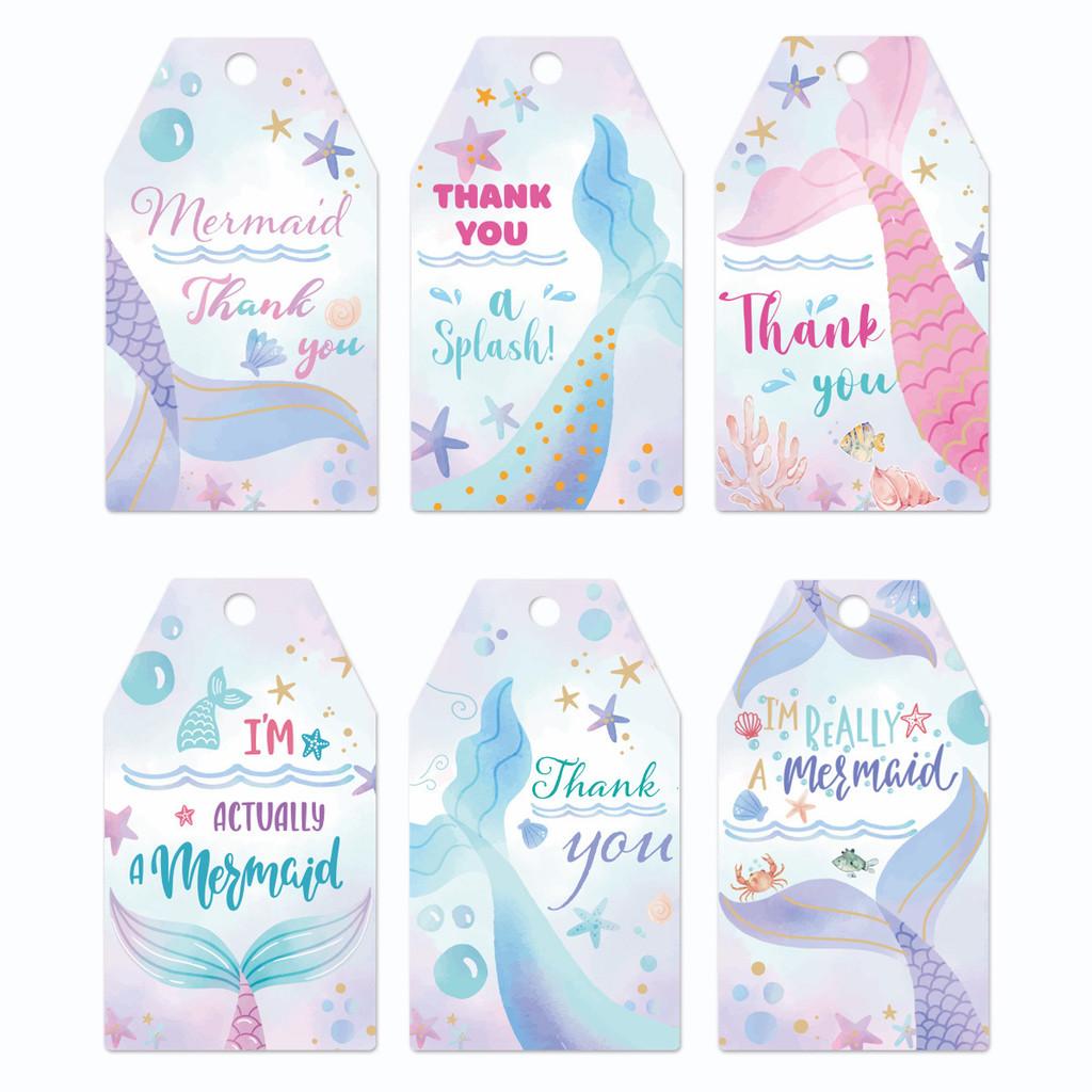 Theme Gift Mermaid Tag Series Creative Paper Tags For Event Room Decoration