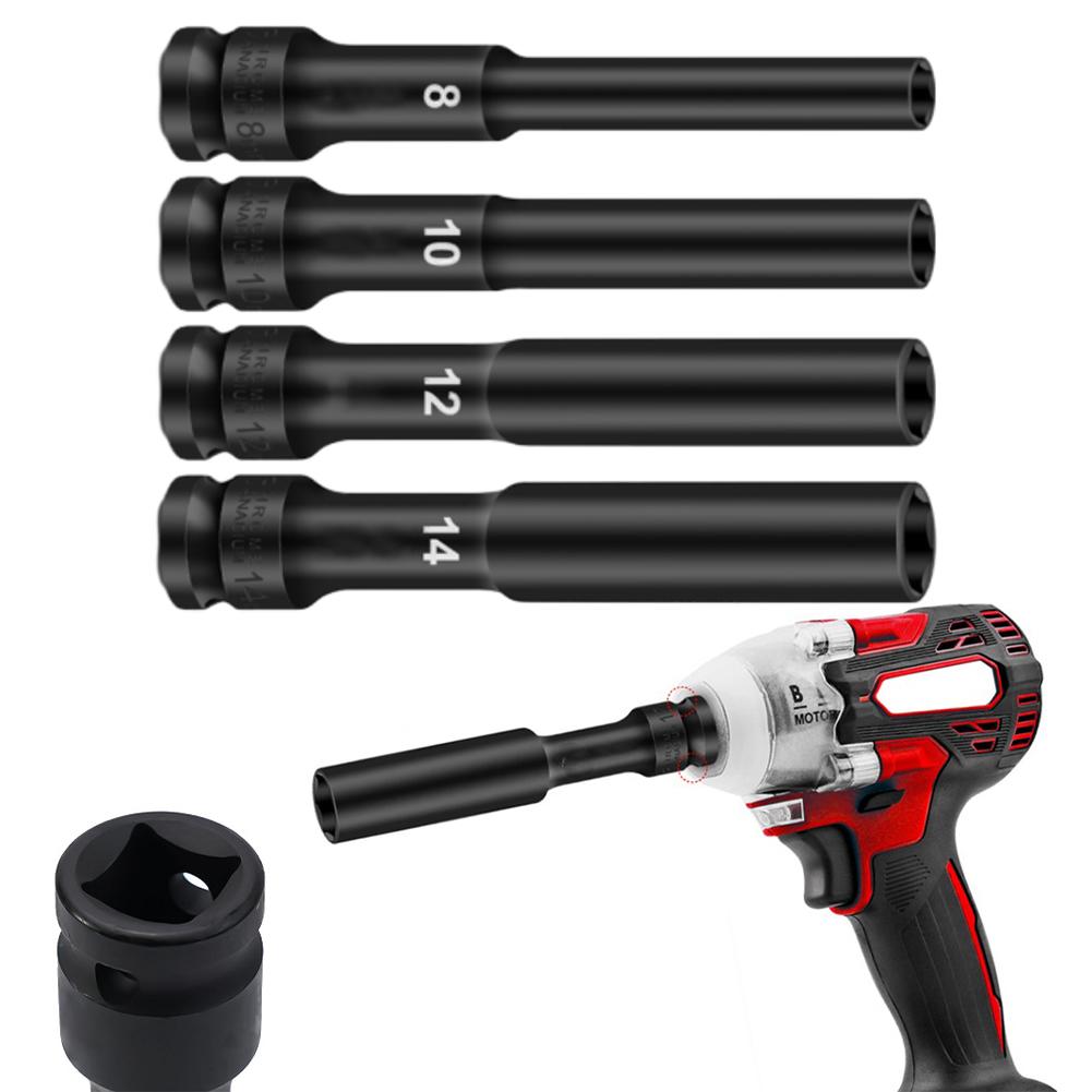 4 Pcs 1/2 Drive Socket  Wrench Hex Socket Head 8-14mm Adapter Spanner Converter Hand Removal Tools Accessories
