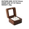 Walnut wood jewelry box - wedding ring box for engagement, diamond ring, valentine's day gift, and storage